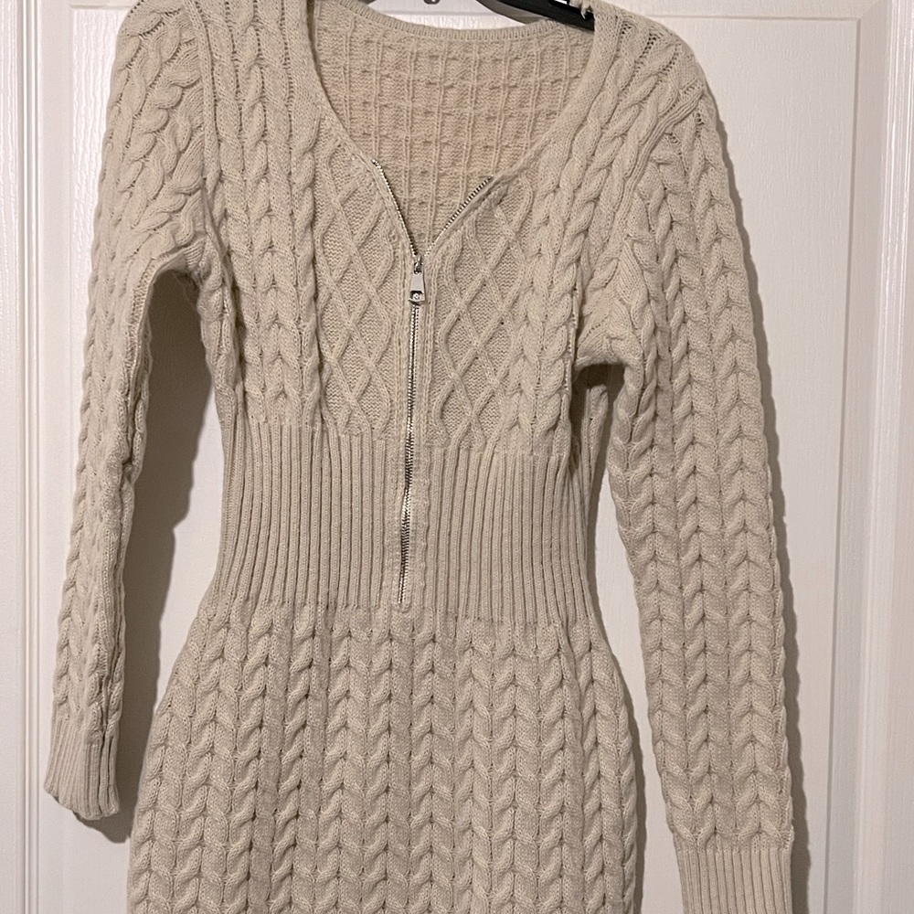 Cable sweater dress